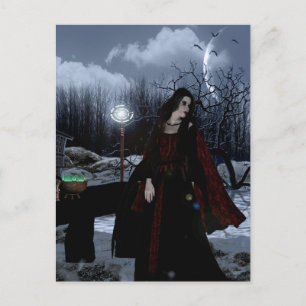 Gothic Girls Gypsy Magic fantasy postcard