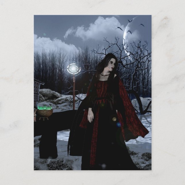 Gothic Girls Gypsy Magic fantasy postcard (Front)
