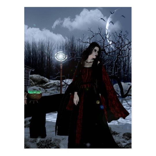 Gothic Girls Gypsy Magic fantasy postcard