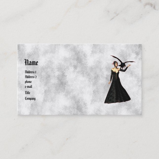 Gothic Girls : Red Witch Profile Card (Front)