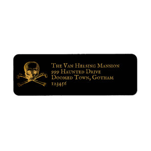 Gothic Glam   Address Label   Black