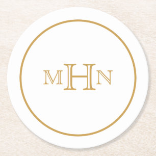 Gothic Glam   Coaster   Paper   Monogram   White