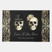 Gothic Glam Couple Skulls Halloween Personalised 