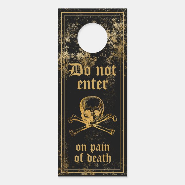 Gothic Glam | Door Hanger | Black (Front)