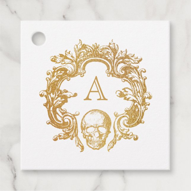 Gothic Glam | Favour/Gift Tags | White (Front)