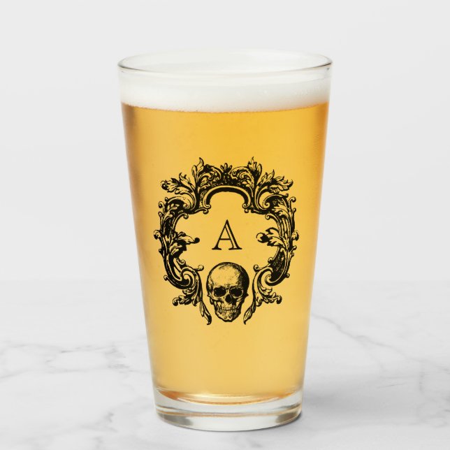 Gothic Glam | Glass | Black Monogram (Front Filled)