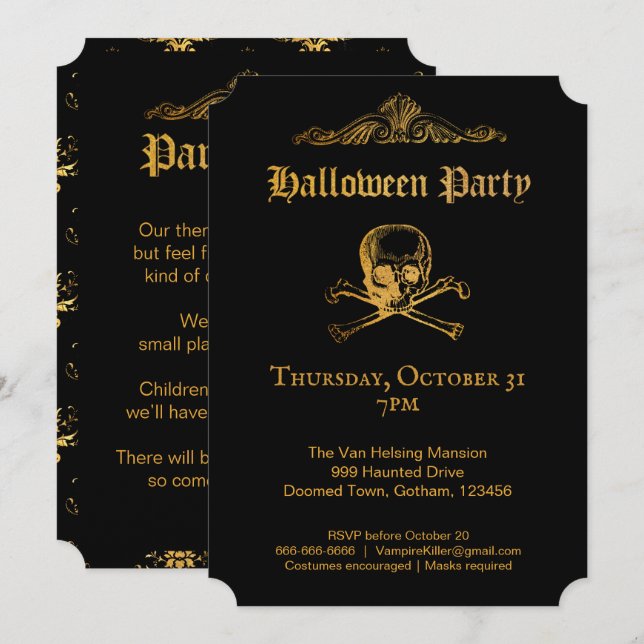 Gothic Glam | Invitation | w Details (Front/Back)
