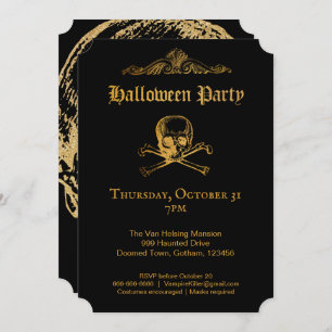 Gothic Glam Invitations Black