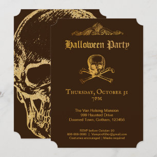 Gothic Glam   Invitations   Brown