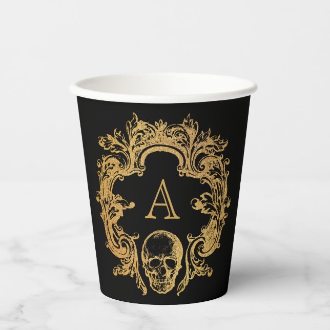 Gothic Glam | Paper Cups | Black (Front)