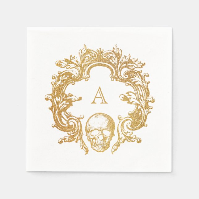 Gothic Glam | Paper Napkins | White (Front)