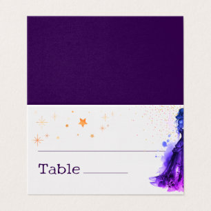 Gothic Glam Quince glitter purple Place Cards