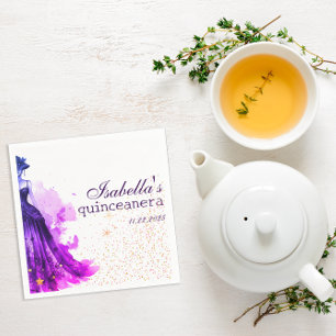 Gothic Glam Quince  purple dress Napkin