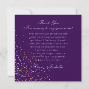 Gothic Glam Quince  purple Thank You Card