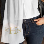 Gothic Glam | Scarf | Gold Monogram | White<br><div class="desc">The finishing touch to your Lord of the Manor,  Dracula vampire,  Jeckyll & Hyde steam punk costume/cosplay. Personalise with your monogram/initial. Make your selfies unforgettable!</div>