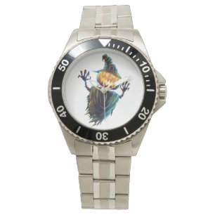 Gothic Glamour: Halloween Stainless Steel Bracelet Watch
