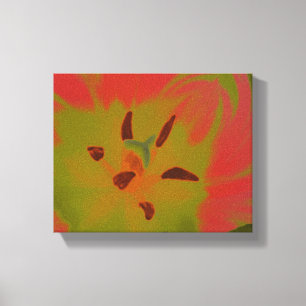 Gothic Gloomy Red Tulip Canvas Print