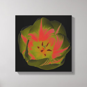 Gothic Gloomy Red Tulip Canvas Print