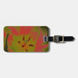 Gothic Gloomy Red Tulip Custom Luggage Tag
