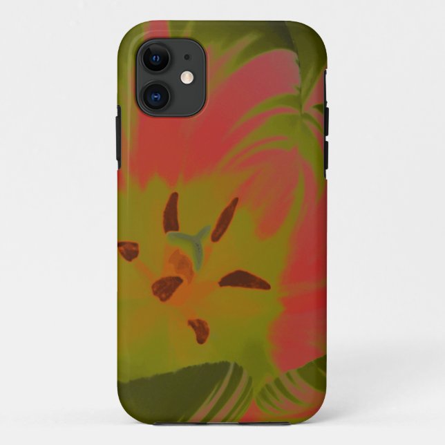 Gothic Gloomy Red Tulip iPhone 5 Case (Back)