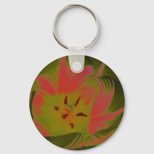 Gothic Gloomy Red Tulip Keychain