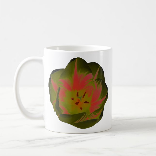 Gothic Gloomy Red Tulip Mug (Left)