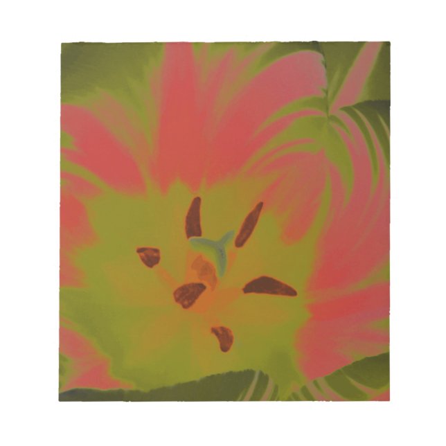 Gothic Gloomy Red Tulip Notepad (Front)