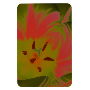 Gothic Gloomy Red Tulip Premium Magnet