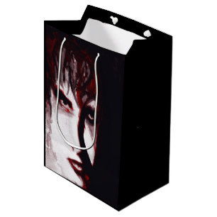 Gothic God Post Punk Goth Music Man Portrait Art Medium Gift Bag