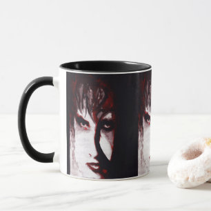 Gothic God Post Punk Goth Music Man Portrait Art Mug