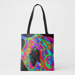 Gothic Goddess with Horned Headdress Tote Bag