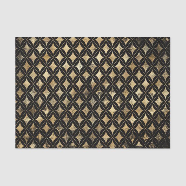 Gothic Gold Diamond Tissue Paper (Front)