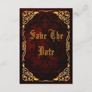 Gothic Gold Framed Sweet 16 Save The Date