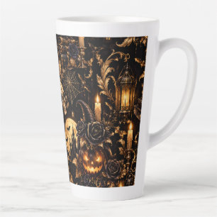 Gothic Gold Halloween Latte Mug