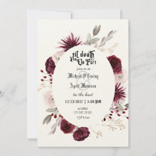 Gothic Goth Dark Wedding Invitation