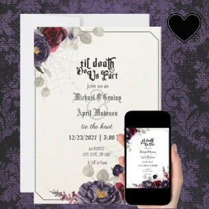 Gothic Goth Dark Wedding Invitation