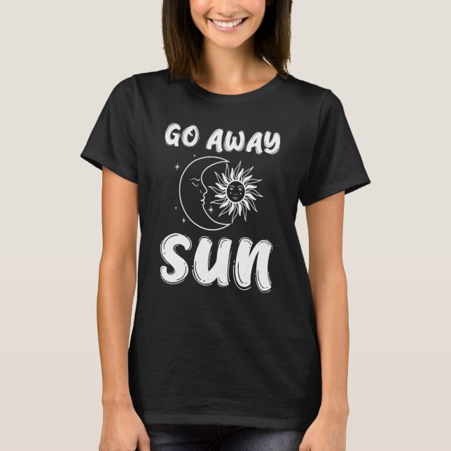 Gothic Goth Punk Gothcore Emo Occult Moon Graphic T-Shirt (Front)