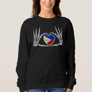 Gothic Goth Skeleton Philippines Filipino Hallowee Sweatshirt