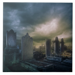 Gothic Graveyard Display Tile