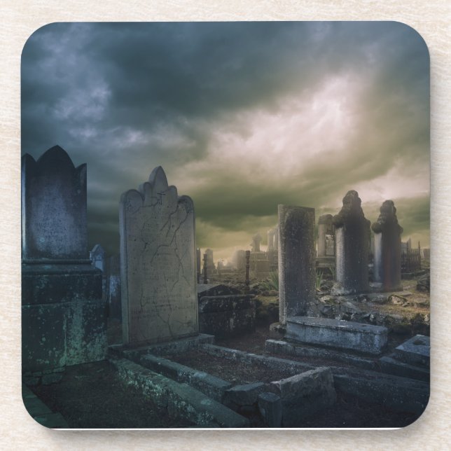 Gothic Graveyard Drink Coaster (Front)