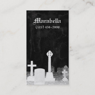 Gothic Graveyard Tombstones Business Card