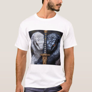Gothic Grim Reaper Skeleton with Hourglass Ink Tat T-Shirt