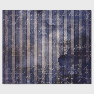 Gothic Grunge Indigo Wrapping Paper