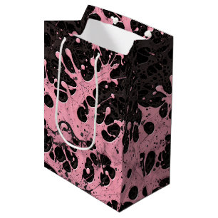 Gothic Grunge Pink Paint Splash Medium Gift Bag
