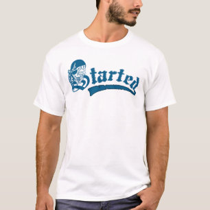Gothic Grunge Started Skull Vintage T-Shirt