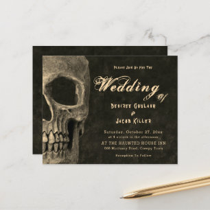 Gothic Half Skull Sepia Hallowedding Budget