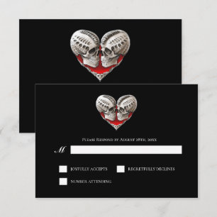 Gothic Halloween Alternative Wedding RSVP Card