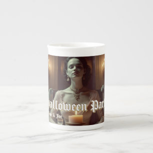 Gothic Halloween Banquet in Candlelight Bone China Mug