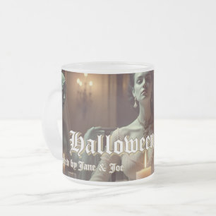 Gothic Halloween Banquet in Candlelight Frosted Glass Coffee Mug