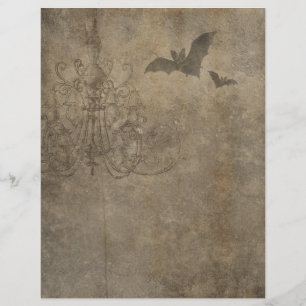 Gothic Halloween Bats Scrapbook Paper